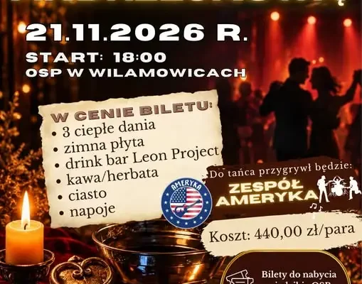 Andrzejki 2026 w Wilamowicach – OSP zaprasza na zabawę