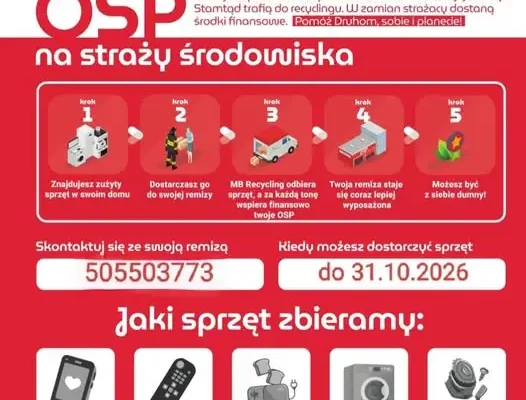 OSP Jasienica zbiera zużyty sprzęt elektryczny i elektroniczny