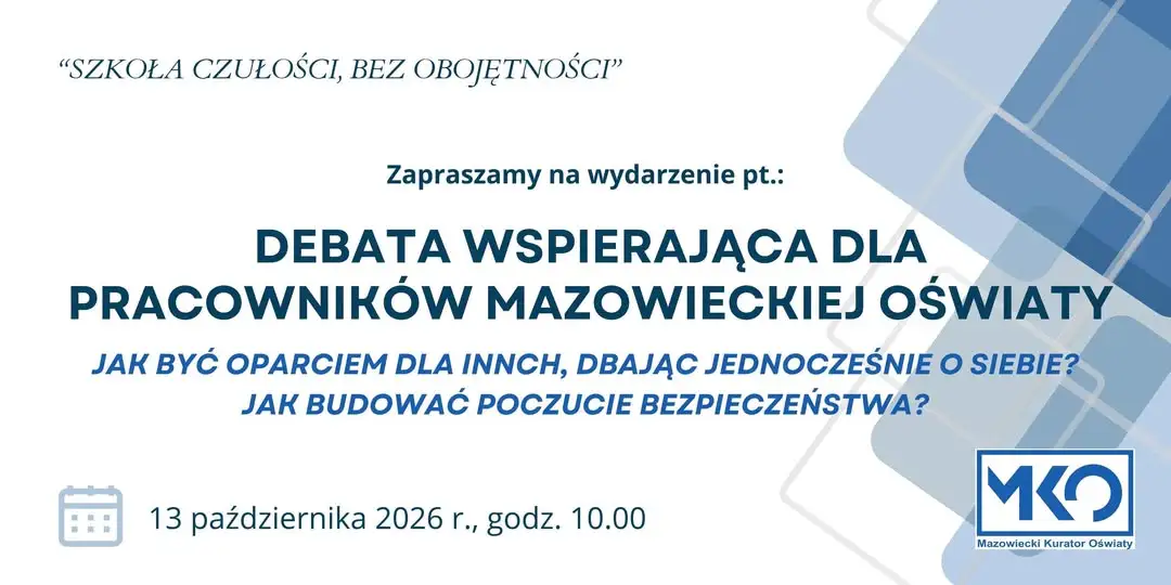 Debata online dla pracowników oświaty z Mazowsza – już dziś o 10:00