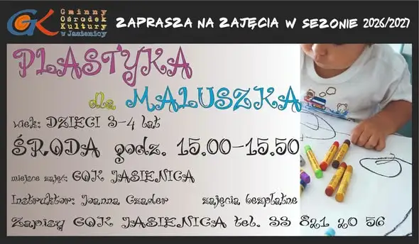 Bezpłatne zajęcia plastyczne dla najmłodszych w GOK Jasienica