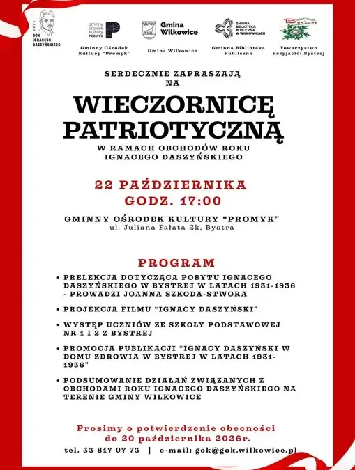 Wieczornica patriotyczna o Ignacym Daszyńskim w Bystrej