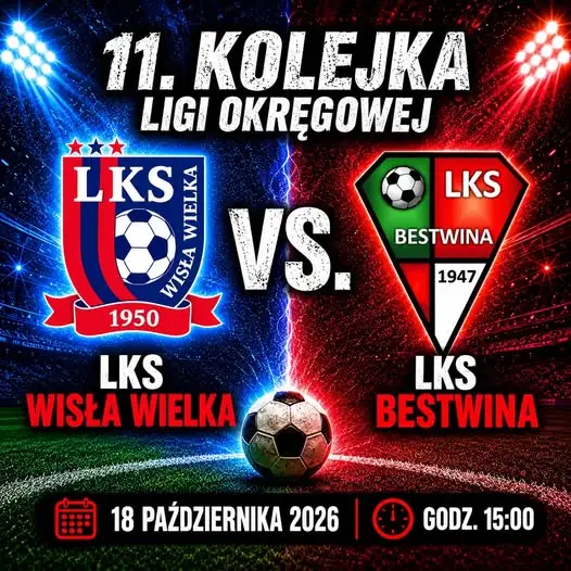 LKS Wisła Wielka zaprasza na mecz 11. kolejki ligi okręgowej