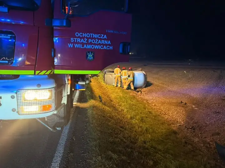 Wypadek na ul. Więźniów Oświęcimia w Wilamowicach – akcja służb ratunkowych