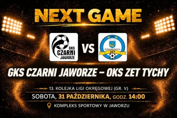 13. kolejka Ligi Okręgowej: Czarni Jaworze podejmą OKS Zet Tychy