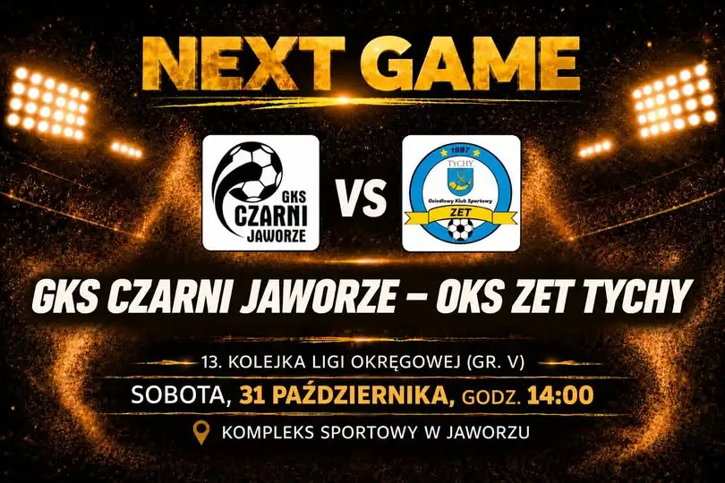 13. kolejka Ligi Okręgowej: Czarni Jaworze podejmą OKS Zet Tychy