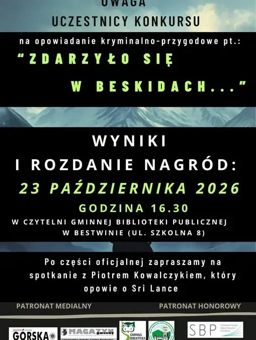 Wyniki konkursu literackiego w Bestwinie – spotkanie 23 października