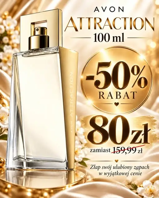 Avon Attraction 100 ml z 50% rabatem – tylko 80 zł!