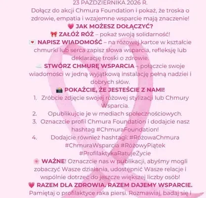 Szkoła włącza się w akcję „Różowa Chmura” – różowy piątek już 23 października