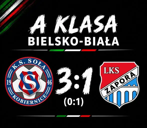 Zapora Porąbka przegrywa derby z Sołą Kobiernice 1:3