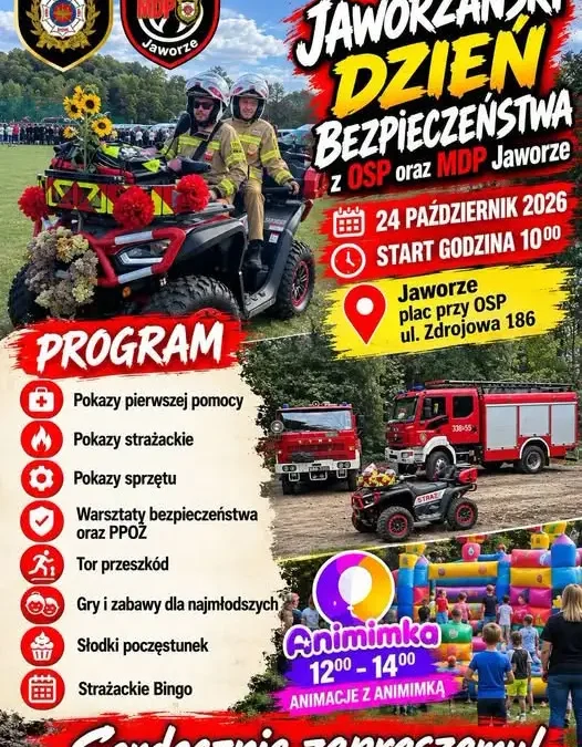 Jaworzański Dzień Bezpieczeństwa – 24 października przy OSP Jaworze