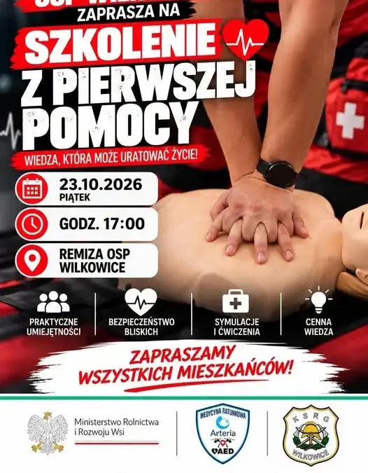 Wilkowice: praktyczne szkolenie z bezpieczeństwa w remizie OSP