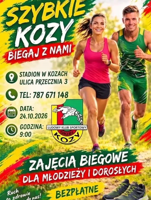 Szybkie Kozy zapraszają na sobotnie biegi na stadion w Kozach