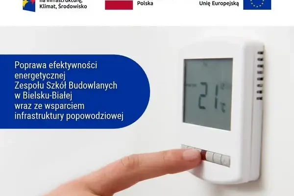 Bielsko-Biała termomodernizuje Zespół Szkół Budowlanych po powodzi z 2024 roku