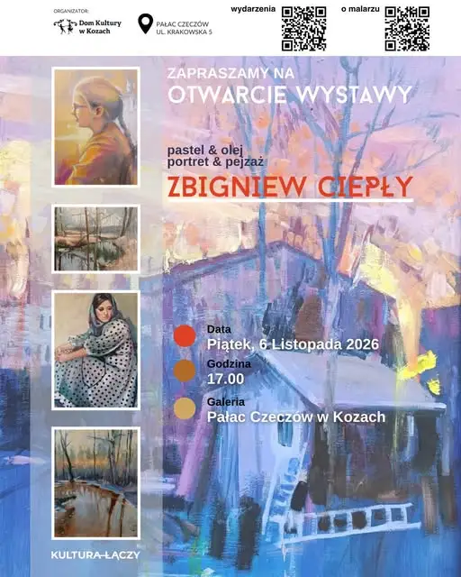 Wernisaż Zbigniewa Ciepłego w Pałacu Czeczów w Kozach