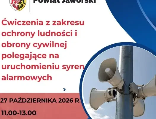 Syreny alarmowe zawyją w powiecie jaworskim. To tylko ćwiczenia