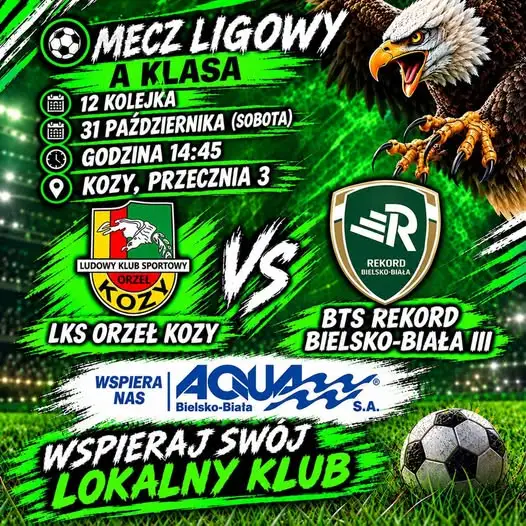 Orzeł Kozy zmierzy się z liderem Rekordu III Bielsko-Biała