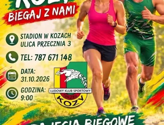 Wspólne bieganie na stadionie w Kozach – zaproszenie na sobotę