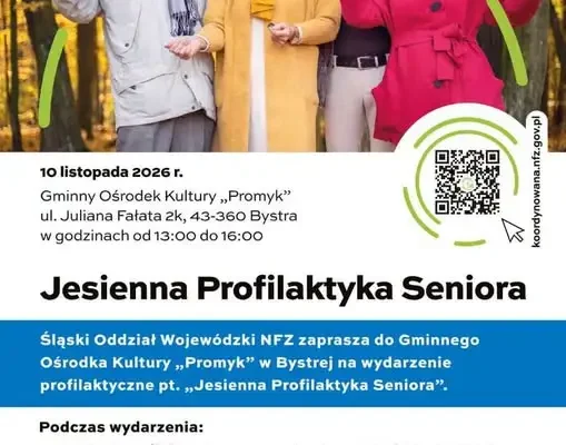 Bezpłatne konsultacje i badania profilaktyczne w Bystrej – NFZ zaprasza mieszkańców gminy Wilkowice