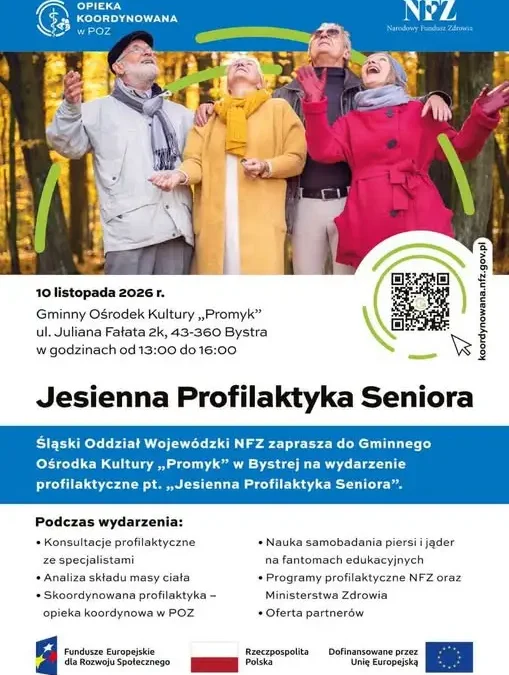 Bezpłatne konsultacje i badania profilaktyczne w Bystrej – NFZ zaprasza mieszkańców gminy Wilkowice